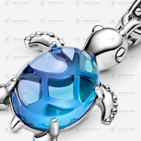 Pandora Murano Glass Sea Turtle Dangle Charm - Picture 2 of 7